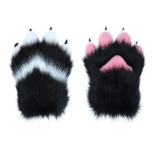 Dsgzkk Hairy Hands Bear Wolf Foxes Paws Gloves Halloween Costume Gloves Halloween Bear Gloves Hairy Hands Animal Gloves