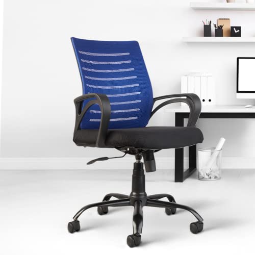 Image of CELLBELL Mid-Back mesh Chair C1046750 Product (Mid-Back, Blue) C104 Medium-Back Mesh Office /Study Chair[Grey]