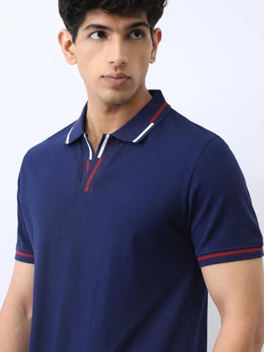 Image of Urbano Fashion Men's Solid Regular Fit Half Sleeve Cotton Polo T-Shirt