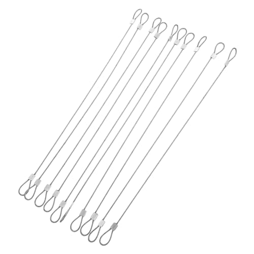 Veemoon Stainless Steel Wire Rope Aluminum Sleeve 10pcs Crimping Loop Cable Clamp