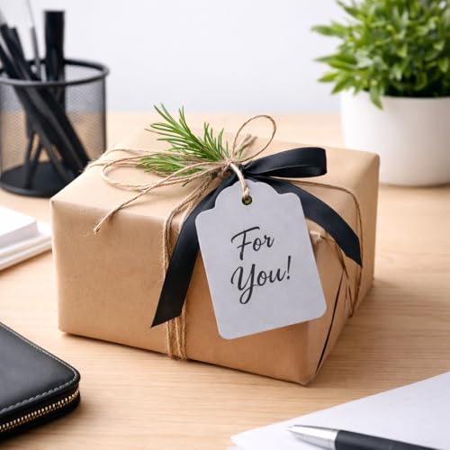 Image of CVANU 100pcs Premium Color Tag Blank Hanging with Pre-Punched Hole Tags for DIY Crafts, Gift Wrapping, Labelling & Writable Decorative Tags for All Occasions (2.85in X 1.7in) Grey1