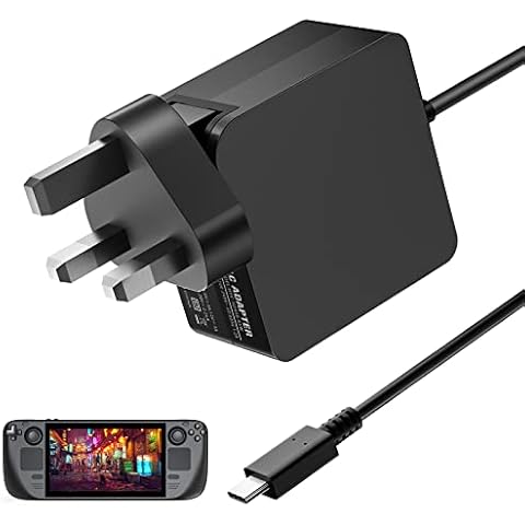 Antank 45W USB C Fast Charger for Steam Deck, 20V/3A AC Adapter Type-C Charging Cable Compatible with Steamdeck Cover