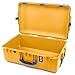 Pelican 1595 Case by ColorCase - Yellow - Large Sized Waterproof Case (Case Only) - Blue Handles & Latches