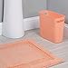 mDesign Plastic Small Trash Can, 1.5 Gallon/5.7-Liter Wastebasket, Narrow Garbage Bin with Handles for Bathroom, Laundry, Home Office - Holds Waste, Recycling, 10