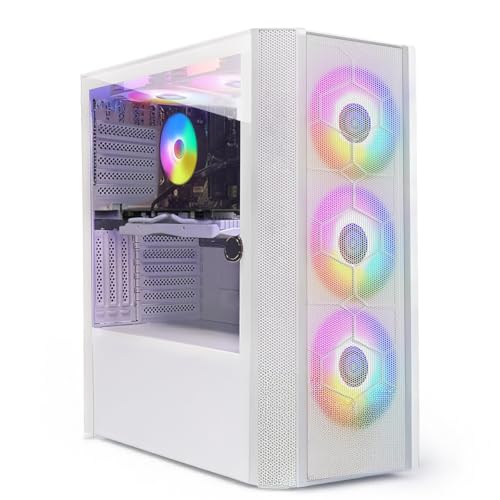 STGSivir PC Gaming Fisso, Computer Gaming,Core i7 8th fino a 4.1GHz，GeForce RTX 3060 12GB GDDR6，32GB DDR4 RAM，1TB SSD，WIFI 6, BT 5.0，ventole RGB x3 Windows11 Pro