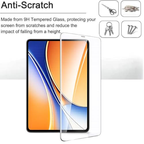 Image of Edge to Edge Screen Protector Guard for realme Pad 3 11.6 inch Tempered Glass for realme Pad3 11.6 inch Tablet (2.5D Curved Edge Temper) - 1 Pack With Installation Kit