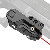 VITOINNO Green/Red/Blue Laser for Pistol w/Picatinny Rail, Gun Laser Sight with Strobe and Battery Level Indicator, Magnetic Rechargeable (Red Laser)