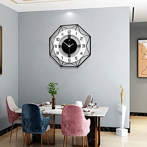 Jujuda Large Wall Clocks For Living Room Decor Modern Silent Wall Clock For Home House Kitchen Bedroom Decorative Big Wall Clock Non Ticking Battery Operated Quartz For Bathroom Outdoor Indoor 17 Inch #TOP1