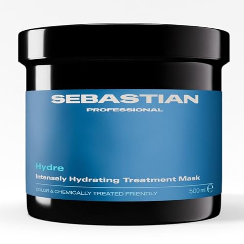 Sebastian Professional Hydre Intensely Hydrating Mask – Maschera nutriente a 5 minuti che idrata in profondità i capelli trattati e colorati, lasciandoli morbidi e luminosi, 500ml
