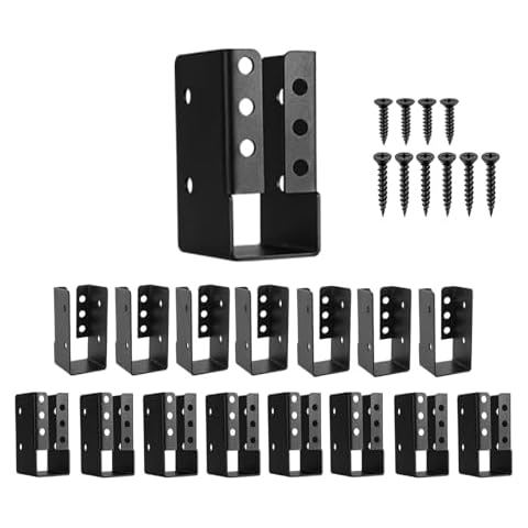 YVHFWOY Concealed Joist Hanger 16PCS,2"x4" Joist Bracket,Framing Bracket,Railing Brackets,Q235B Steel Powder-Coated Joist Hanger Fit for Beam,Swing, Handrail,Fence Cover