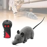 WUSAIRX Remote Control Mouse Cat Toy - Rechargeable Interactive Fake Rat Toy for Indoor Cats Dogs, Automatic Moving RC Mouse Toy & Chasing Prank (Gray)
