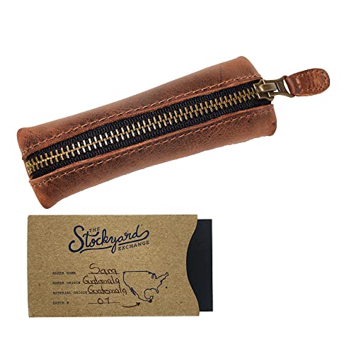 Hide & Drink, Leather Coin Organizer, Cash Holder, Case, Vintage Zippered Pouch, Accessories, Handmade Includes 101 Year Warranty :: Bourbon Brown #TOP6