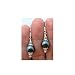Jaywine2 12mm Tahitian Black Peacock Sea Shell Pearl Sterling Silver Leverback Earrings