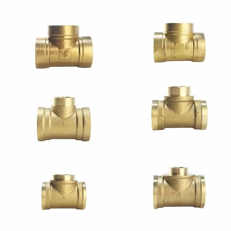 1pc Pneumatische Sanitär Messing Rohr Fitting Innengewinde 1/2 "-2" BSP Reduzierung T Typ Kupfer Armaturen Wasser Öl Gas Adapter(2)