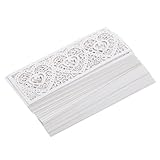 Milisten 50 Stück LED Teelichthüllen aus Papier Hohle Kerzenschirme in Weiß für Romantische Dekoration Zarte Lampenabdeckungen für Hochzeiten und Feste