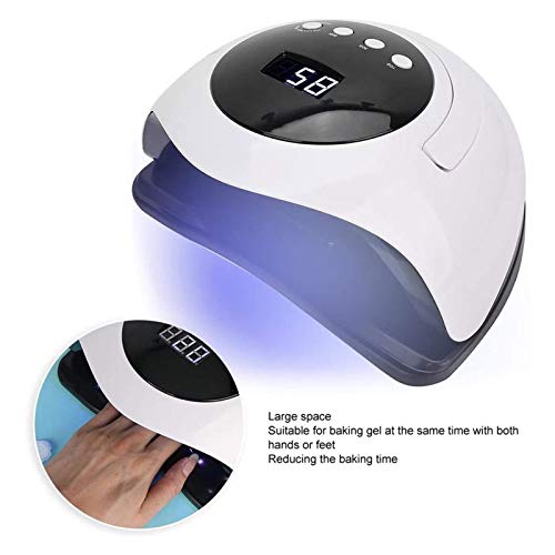 SFLRW 168W LED Nagellamp, Gel Nail Polish Nail Dryer Curing Lamp voor met 3 timer instelling Draagbare vingernagel en… - Afbeelding 4