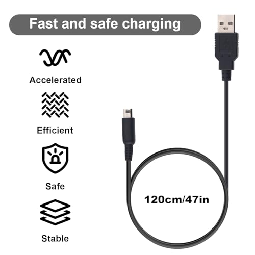 Image of Charger USB Cable for Nintendo, 47in Power Cord USB C Charging Cable Compatible with New 3DS (XL /LL), 3DS (XL /LL), New 2DS, DSI, and 2DS (Not for DS /DS Lite)