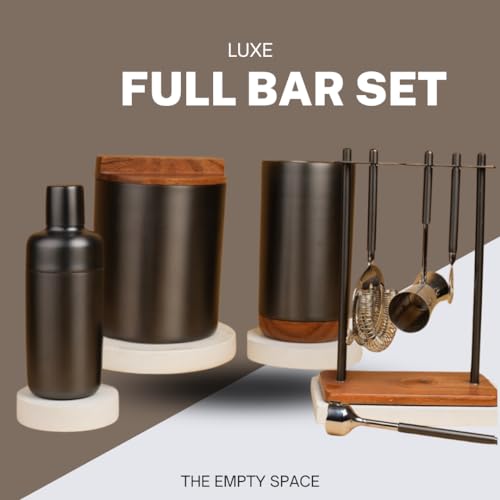 Image of The Empty Space Stainless Steel Peg Measurer 30 & 45ml, Bartender Favourite Double Sided Cocktail Jigger, Drink Measuring Cups, Premium Bar Accessories, 1OZ & 1.5 OZ - Grey-Black Nickel Finish