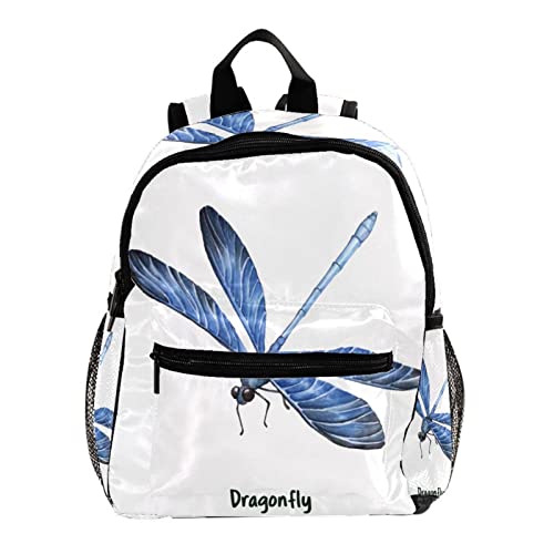 Sac à dos pour garçons et filles motif libellule verte 30 cm