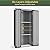 Aoxun 31x19 in Outdoor Storage Cabinet Metal Garden Shed with 2 Adjustable Shelves 3 Layer Indoor& Outdoor Waterproof Vertical Storage Shed for Patio Garden, Garage, Porch (Black, 22 Cu.Ft)