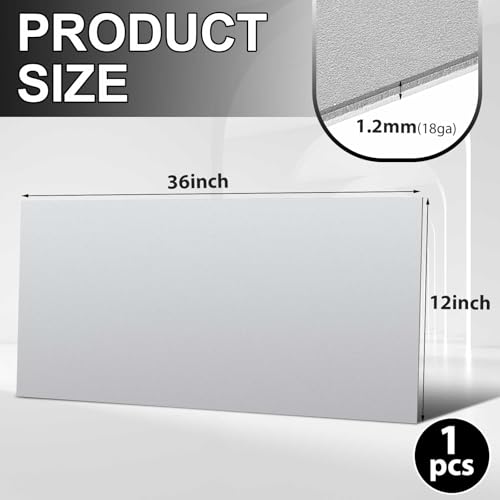 Image of Hicarer 1 Pcs Mild Steel Sheet Cold Rolled 18 Gauge Metal Plate Weldable Metal Sheets for Professional Industrial DIY Use, Clean Surface Easy to Weld (36'' X 12'')