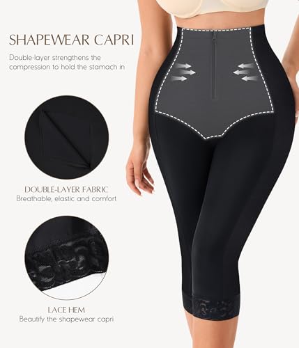 MERYOSZ Butt Lifter for Women Thigh Slimmer Shapewear High Waist Trainer Panties Tummy Control Body Shaper Shorts3