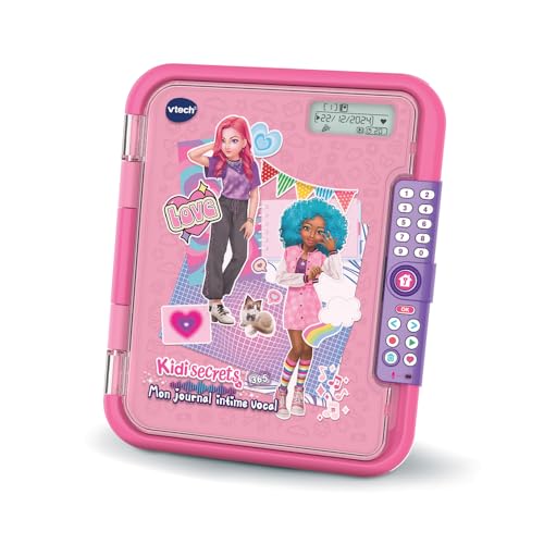 VTech - KidiSecrets 365 Mon Journal Intime Vocal Rose, Journal Intime Électronique avec Code,...