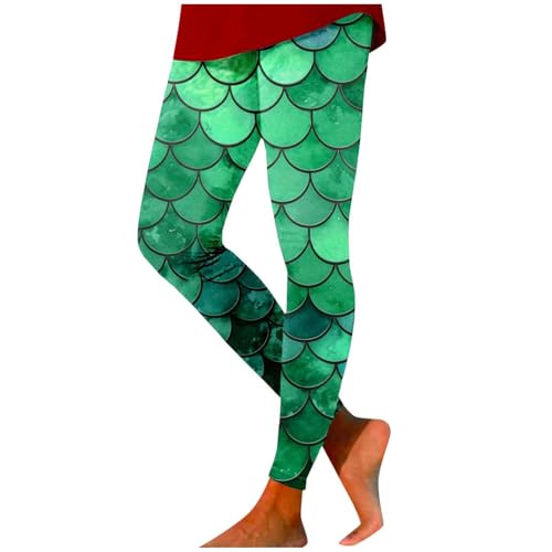 Legging 2026 pour femme - Imprimé écailles élégantes - Legging de fitness pour coupe ajustée -...