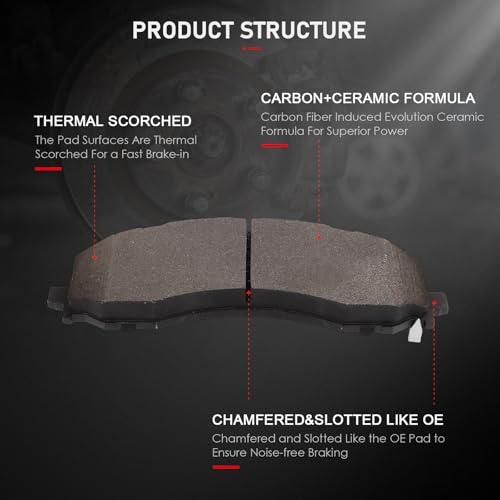 Image of cciyu D2223 Brake Pads w /Hardware Front Disc Brake Pad Set