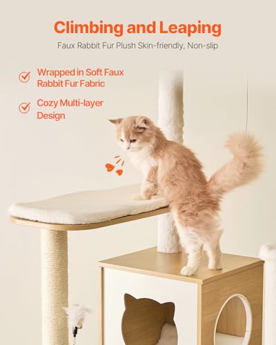 Árbol para gatos grande de 68.9 pulgadas con varias alturas miniatura 4