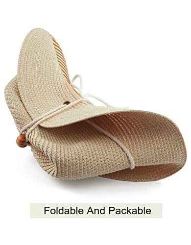 Sombrero Fedora de paja para mujer verano playa miniatura 6