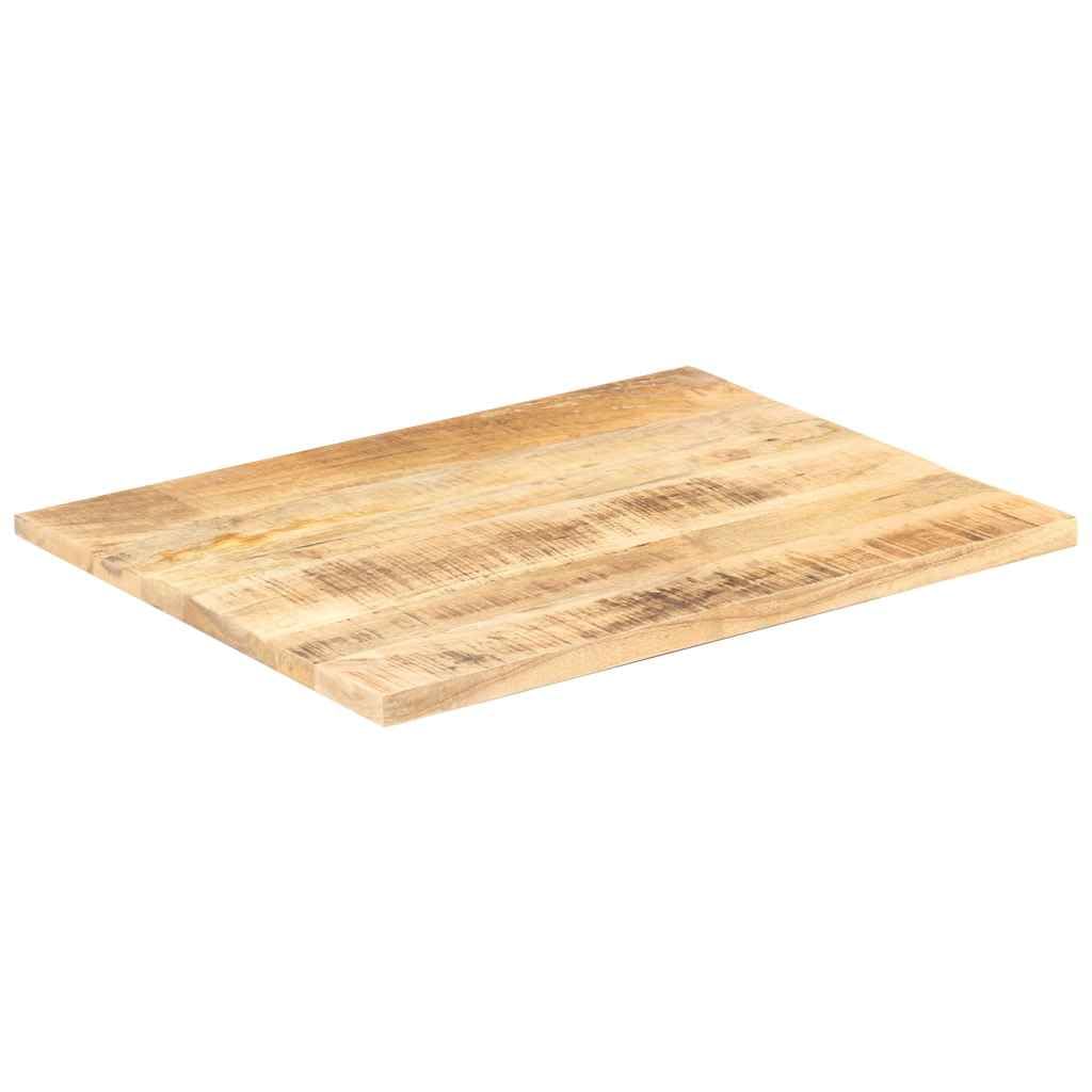 Tischplatte Massivholz Mango 80 x 60 cm, 25-27 mm, poliert und lasiert, holzplatte für Schreibtisch, arbeitsplatte, esstisch, tischplatte zubehör für DIY Bauen renovieren