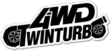 4WD Twin Turbo JDM Sticker Decal