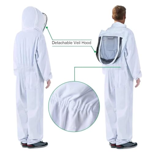 Traje de apicultor de 185-195cm con guantes y capucha integrada 3