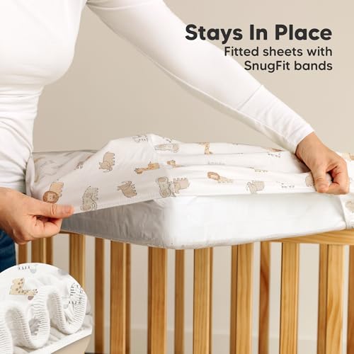 Keababies 2-Pack Pack And Play Sheets, Waterproof Mini Crib Sheets Fitted - Organic Cotton Pack N Play Sheets For Graco Pack And Play Mattress, Playard Baby Crib Sheets thumb #5