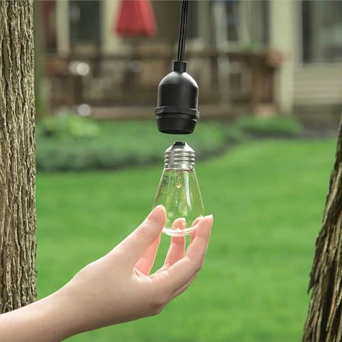 Cordão de Luzes Externo IP65 com Prolongador Varal 15 Metros 15 Soquetes E27 Decoração Festa Casamen