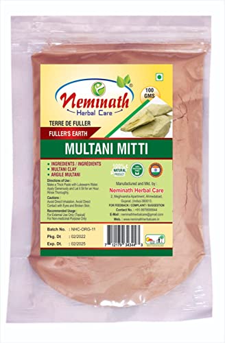 Multani Mitti Fullers Earth Indian Healing Clay 100 Grams