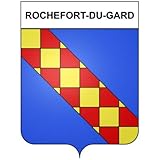 Rochefort-du-Gard 30 ville Stickers blason autocollant adhésif - Taille : 12 cm