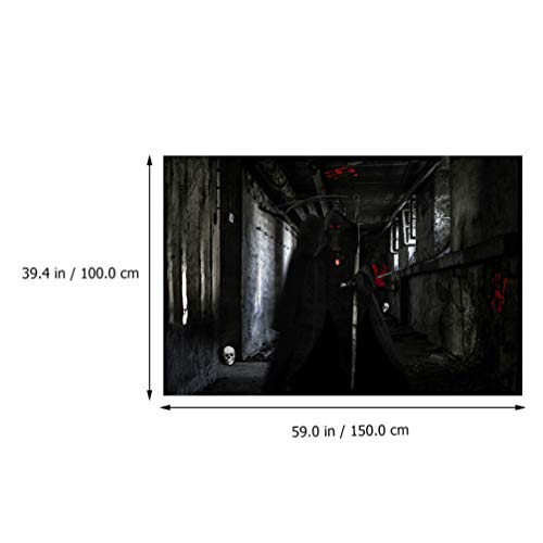 Amosfun pano de fundo para o Dia das Bruxas, decoração de festa para fotografia de Halloween