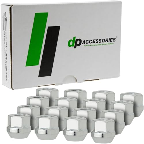 DPAccessories Zinc M12x1.50 Lug Nuts - Open End Bulge Acorn - 21mm (0.83") Tall - 19mm (3/4") Hex - Set of 16 - D2126-2308/16