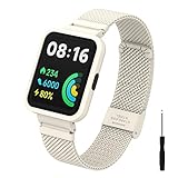 metal watch band 24mm [Varias opciones]: hay muchos colores para elegir, que pueden personalizar su correa para Xiaomi Redmi Watch 2 Lite. Cualquier ocasión como deporte, vida diaria, fiesta, reunión de negocios, ¡te hará lucir hermosa!