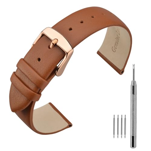 Correas para relojes de cuero compatibles con reloj inteligente y tradicional de 22mm