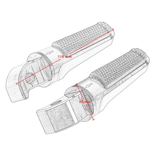 Repose-Pieds Arrière pour Yamaha MT07 MT09 T-Max Xmax Aluminium CNC - 3