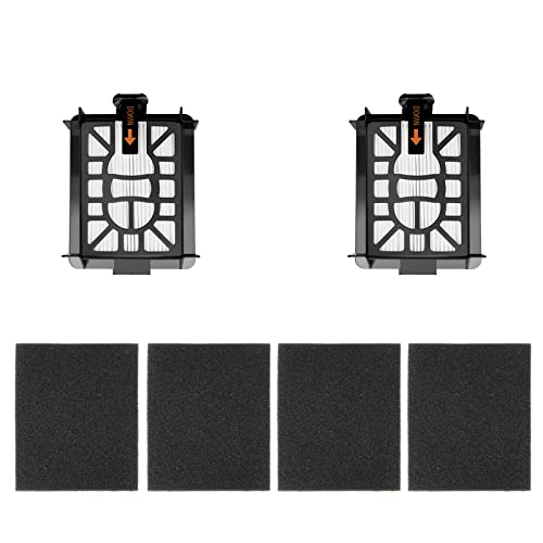 Image of 2 Pack Base Post-Motor HEPA Filters Replacement Parts Kit for Shark AI AV2511AE AV2501S AV2610WA AV2501AE RV2502AE RV2610WA UR2500SR RV2520AOUS AV2510AOUS 2-In-1 AI Ultra Robot Vacuum Accessories.