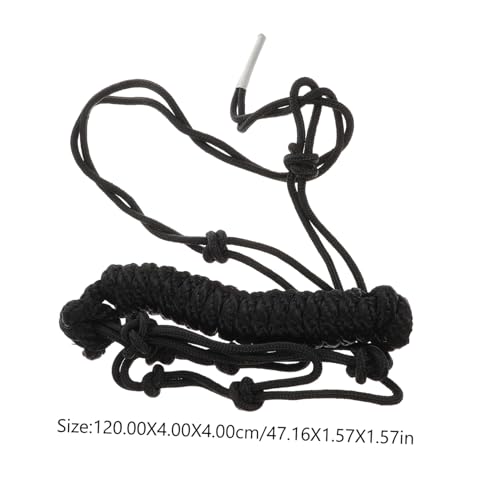 Cabestro para caballos de cuerda Mikikit negro halter resistente diario 3