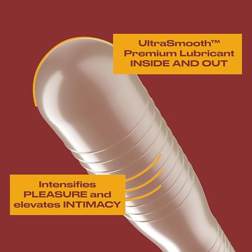 Image of TROJAN Ultra Ribbed Ecstasy Lubricated Condoms, 10 Count of TROJAN Condoms