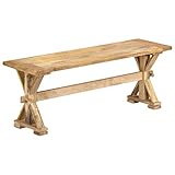 Aus massivem Mangoholz gefertigt, ist diese Bank im Landhausstil eine auffällige Ergänzung für Ihr Interieur. Variationen in Maserung und Farbe verleihen dieser Sitzbank einen einzigartigen Charakter.
