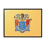 Drapeau du New Jersey Design moderne : en utilisant un processus d'impression plein cadre, l'image est rendue nette et vive sur la toile. La disposition horizontale de 76,2 x 101,6 cm offre un effet visuel plus large, ce qui en fait un point focal dans votre collection d'art mural.