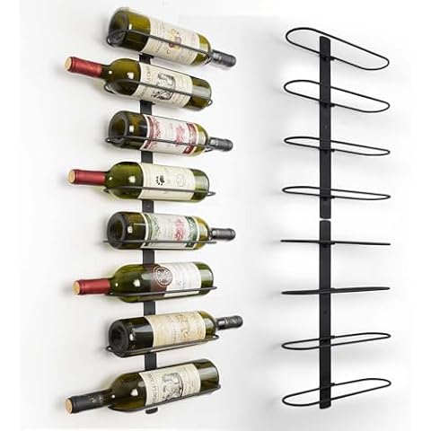 AQAREA Wine Rack Wall Mounted: 8 Bottles Wine Bottle Holder Hanging Bar Liquor Storage Organizer of Cabinet Kitchen - Designed for SpaceSaver (8 Bottles) Cover