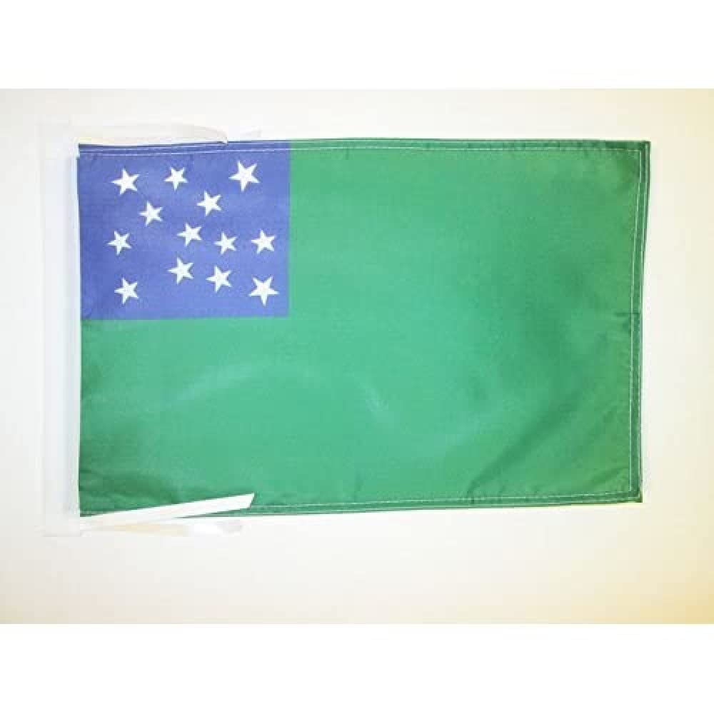 AZ FLAG, Second Vermont Republic Flag, 18'' x 12'', 100% Polyester SVR Small Banner with Two Cords, Fade Resistant